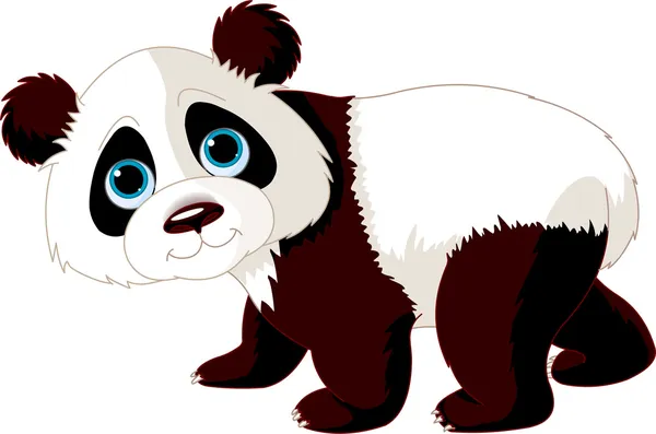 Panda ambulante — Vetor de Stock