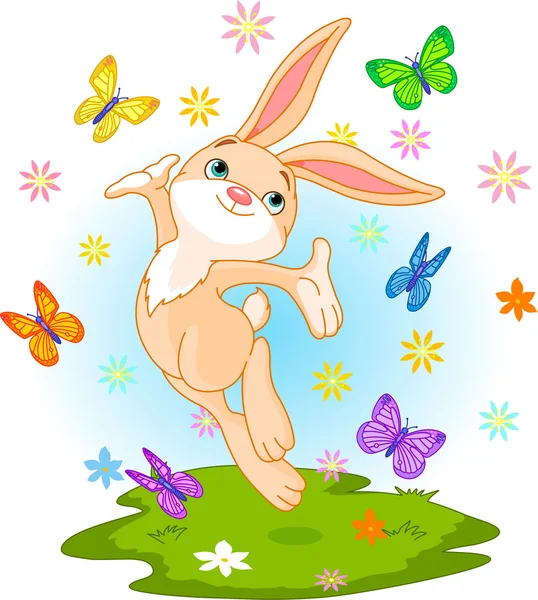 Spring bunny — Stock Vector