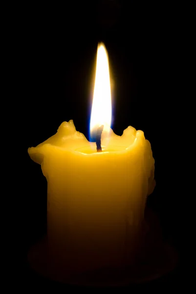 The Candle in darkness. — Stock Photo, Image
