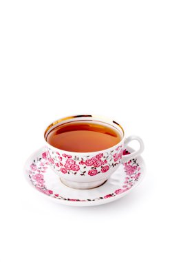 Elegant porcelain cup of tea clipart