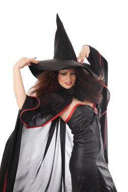 Beautiful young witch for Halloween clipart