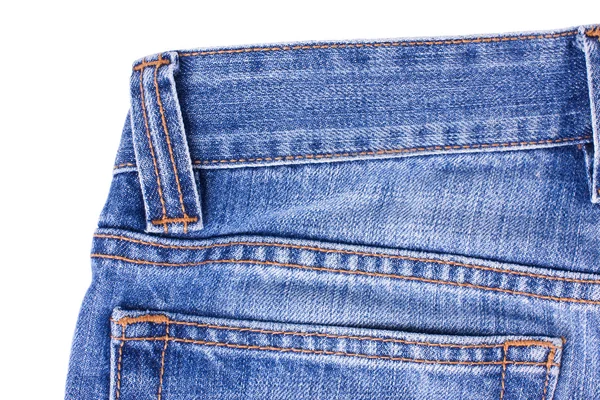 Niebieskie dżinsy na biały — Zdjęcie stockowe