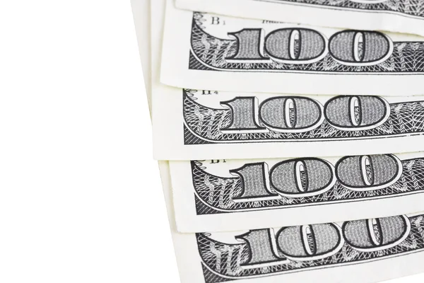 One Hundred Dollar Bills. Close-up shot — Stock Photo, Image