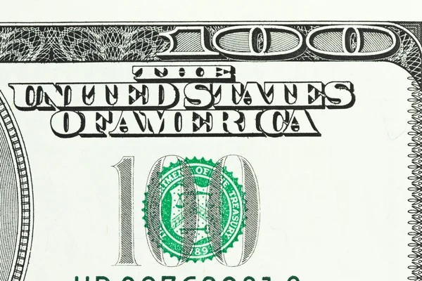 One Hundred Dollar Bill Close-up shot — Stock Photo, Image