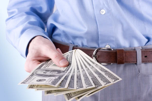 Money in the hand of the businessman — Stock Photo, Image