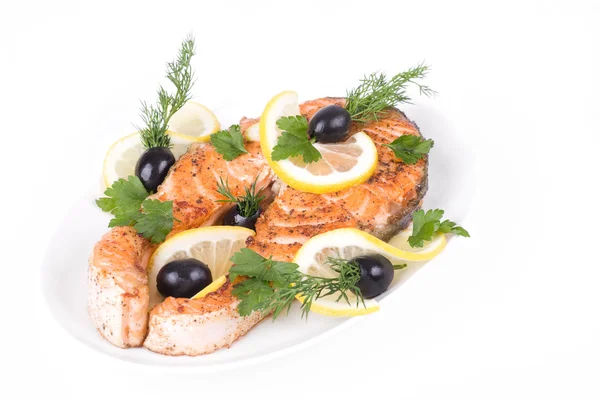 Appetizing Grilled Salmon — Stock Photo, Image