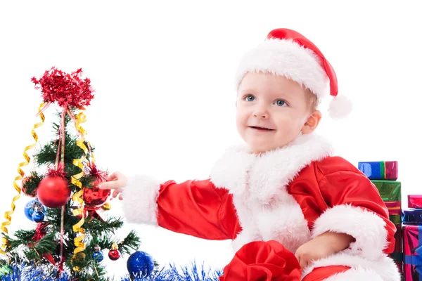 Bellissimo bambino Babbo Natale — Foto Stock