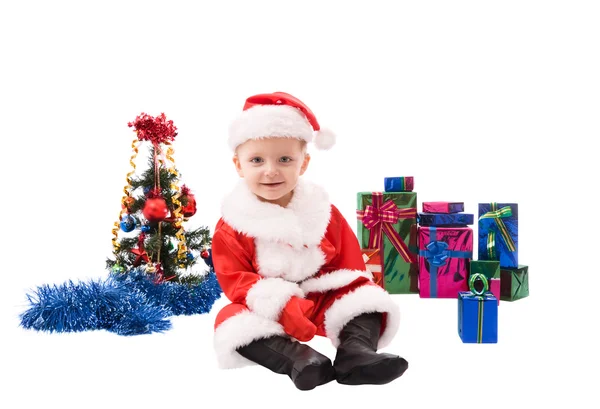 Bellissimo bambino Babbo Natale — Foto Stock