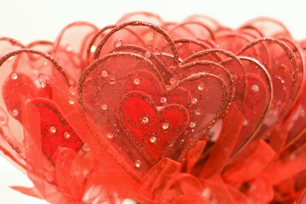 Rote Herzen für Valentin — Stockfoto