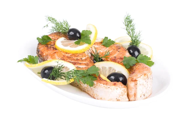 Appetizing Grilled Salmon — Stock Photo, Image