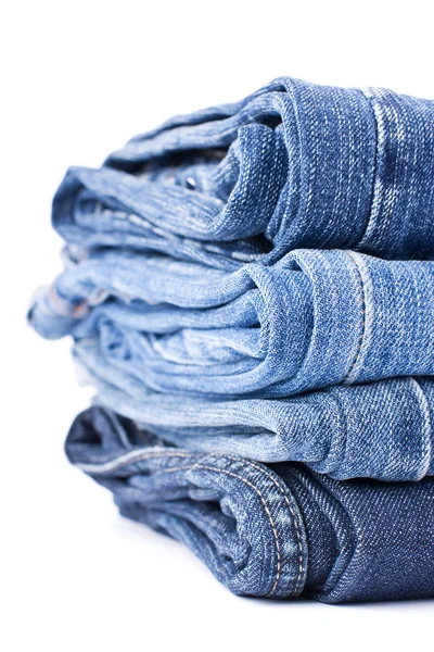 Stack of Blue Jeans — Stock Photo, Image