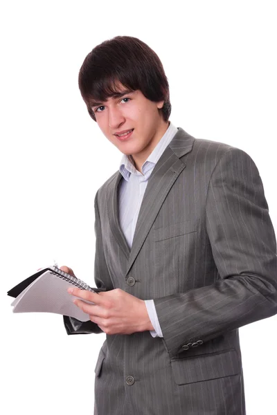Ung affärsman eller student — Stockfoto