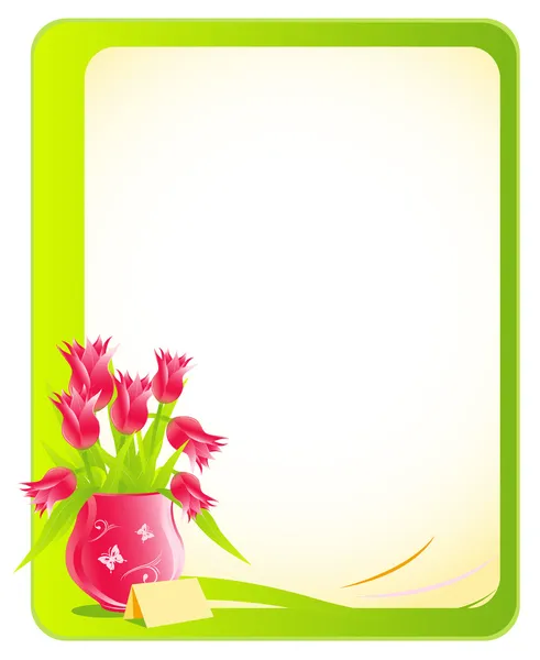 Cadre et fleur — Image vectorielle