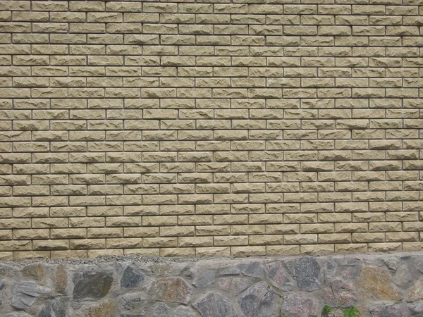 Muro di mattoni gialli — Foto Stock