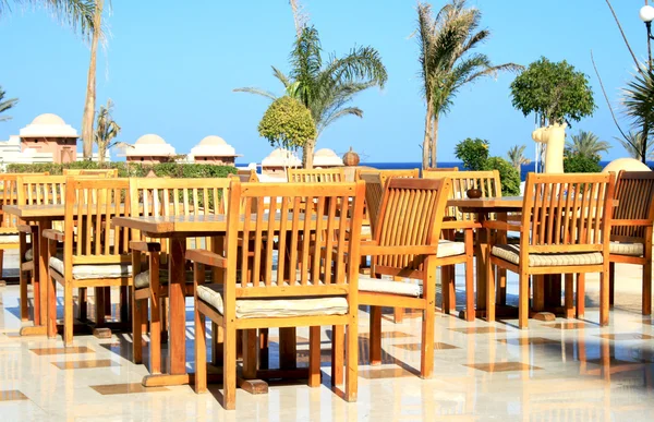 Ресторан на берегу Красного моря — стоковое фото