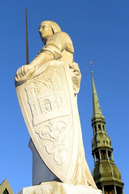 Sculpture of Roland in Riga clipart