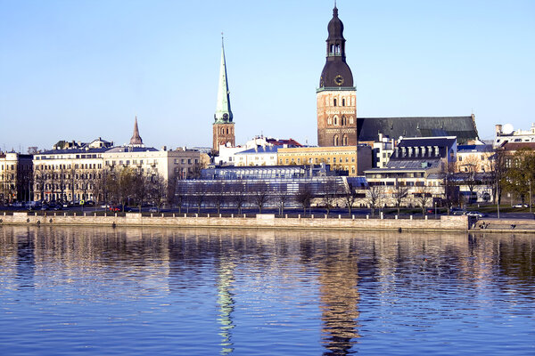 Panorama of Riga city, capital of Latvia
