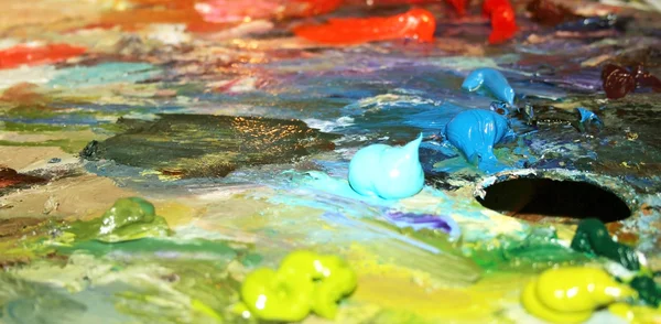Multi - renkli yağlı boyalar — Stok fotoğraf