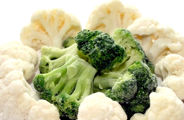 Fagyasztott brokkoli és a karfiol — Stock Fotó