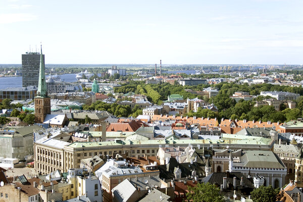 Riga from the height of bird flight