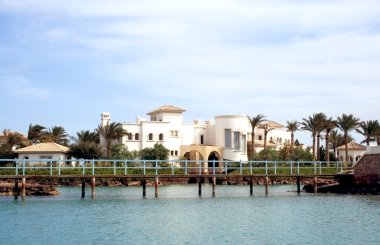 Luxurious hotel in El Gouna clipart