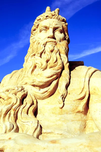 stock image Moses sand sculpture