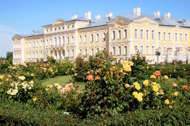 Rundale Palace and beautiful garden clipart