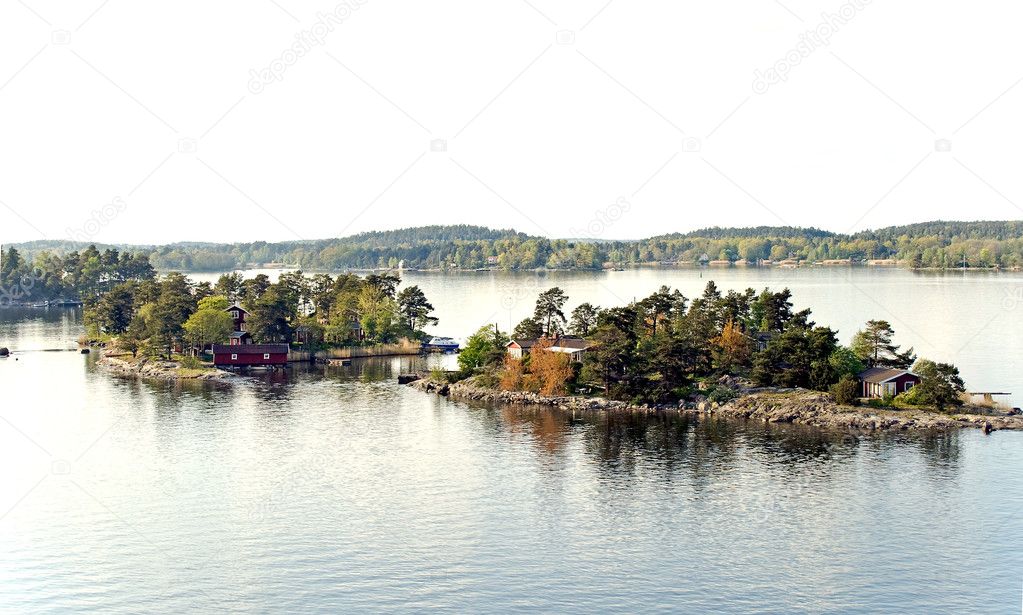 Two islands on Stockholm archipelago — Stock Photo © ursula1964 1297683