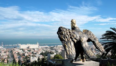 Panorama of Haifa city clipart