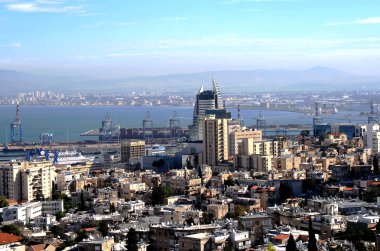 Panorama of Haifa city clipart