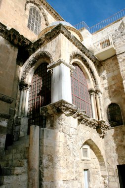 Wall Holy Sepulchre church in Jerusalem clipart