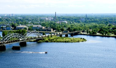 Panorama view of Riga clipart