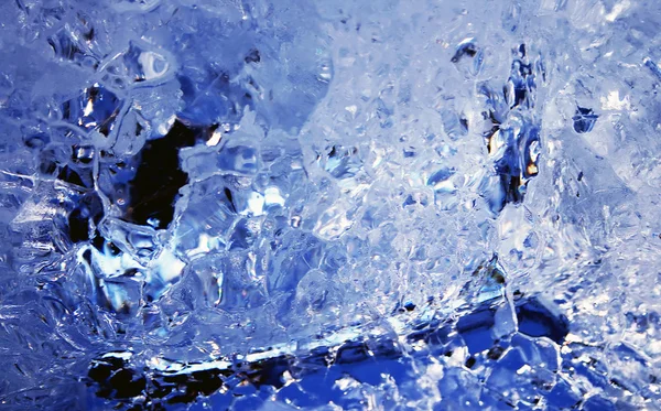 Textura de gelo de fusão azul — Fotografia de Stock