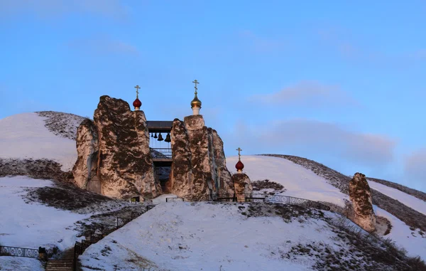 stock image Winter kind of a cave Spassky temple