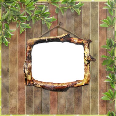 Wooden framework for portraiture on the clipart