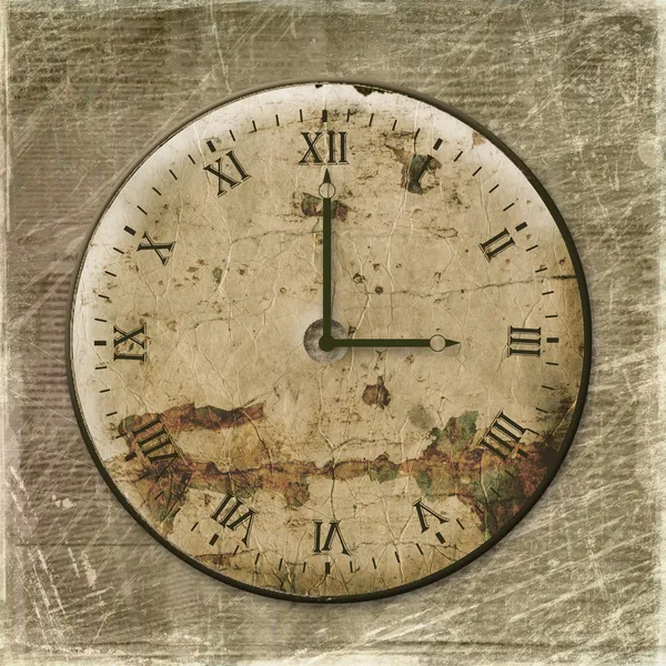Horloge antique face sur le backg abstrait — Photo