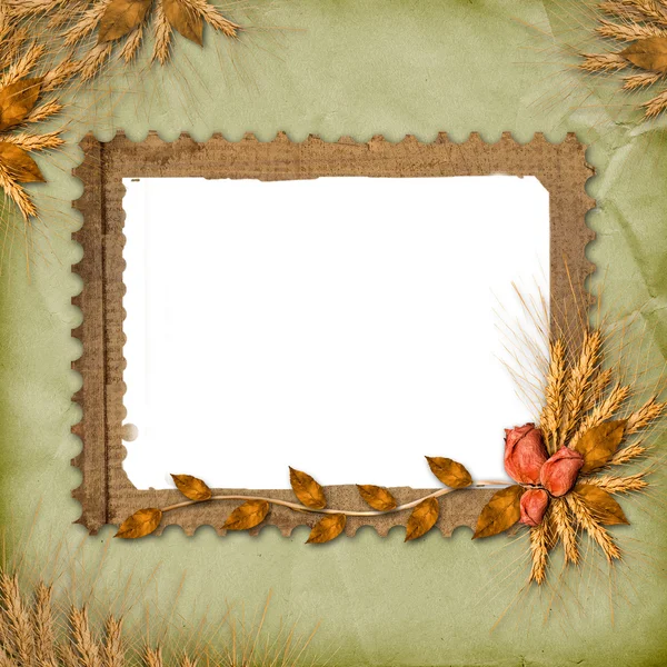 Grunge frame in scrapbooking style with — Stock Photo, Image