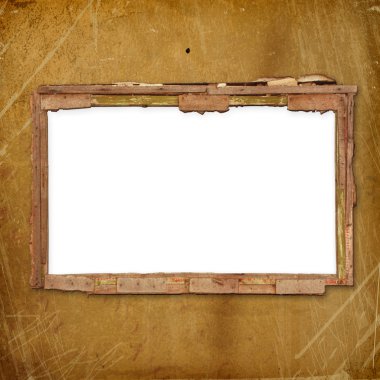 Old frame for photo or invitations attac clipart