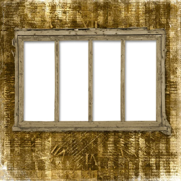 Vieille fenêtre sur le fond antique esprit — Photo