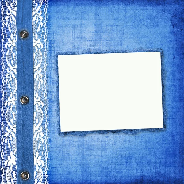 Mavi jeans arka plan ile rive — Stok fotoğraf