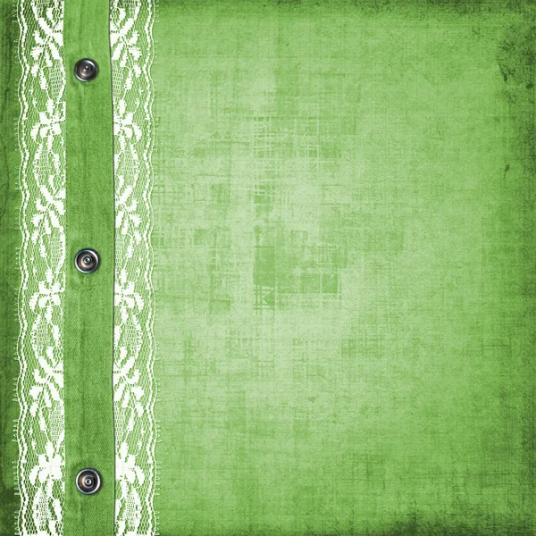 Abstrakt gröna jeans bakgrund med riv — Stock fotografie