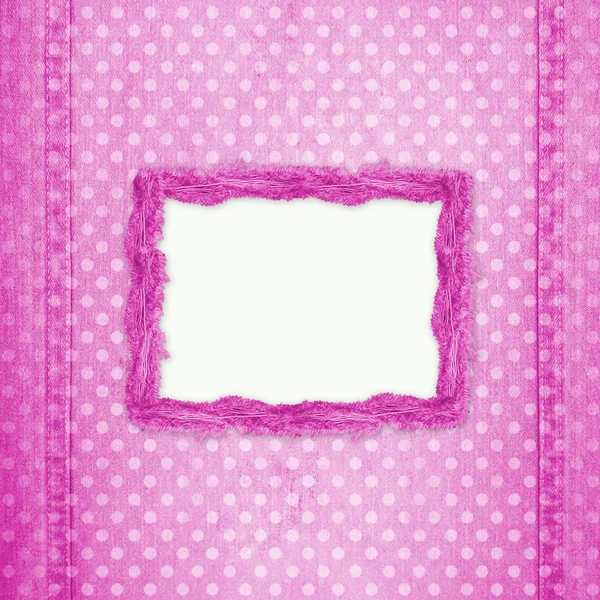 Abstrakte rosa Jeans Hintergrund mit Loch — Stockfoto