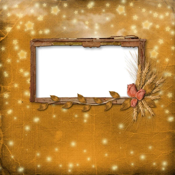 Grunge frame in scrapbooking style with — Stock Photo, Image