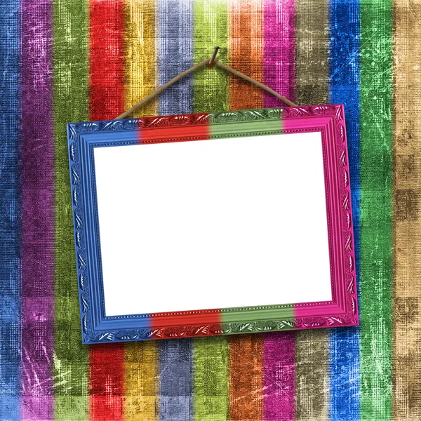 Wooden multicolored framework for portra — Stock Photo, Image