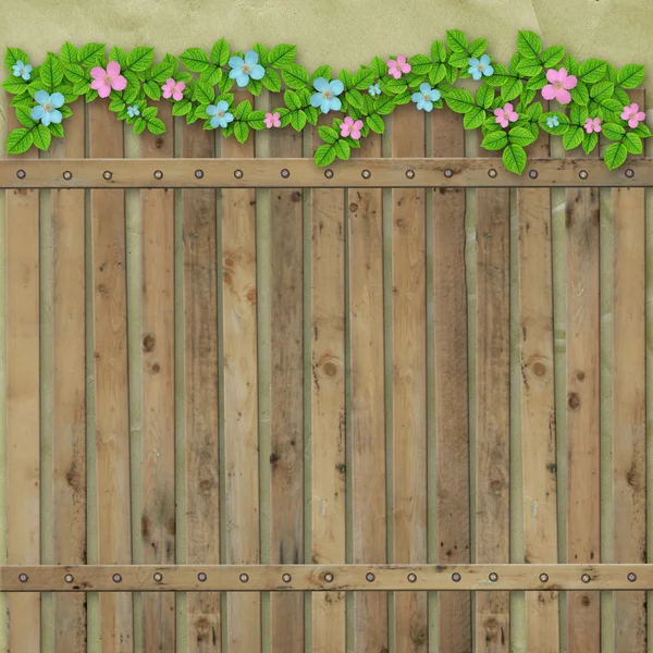 Arka plan üzerinde ahşap çit — Stok fotoğraf