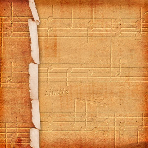 Cover for musical album with old notes — Stock Photo, Image