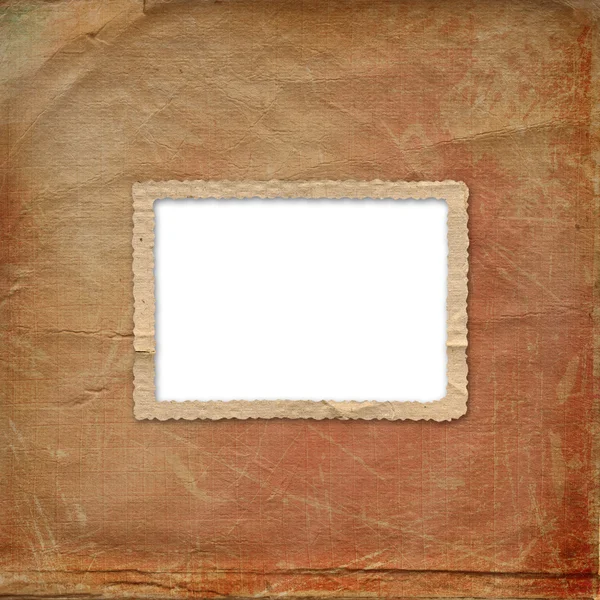 Grunge vervreemd frame van oud papier op — Stockfoto