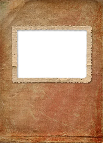 Grunge alienated frame from old paper on — Stock Photo, Image