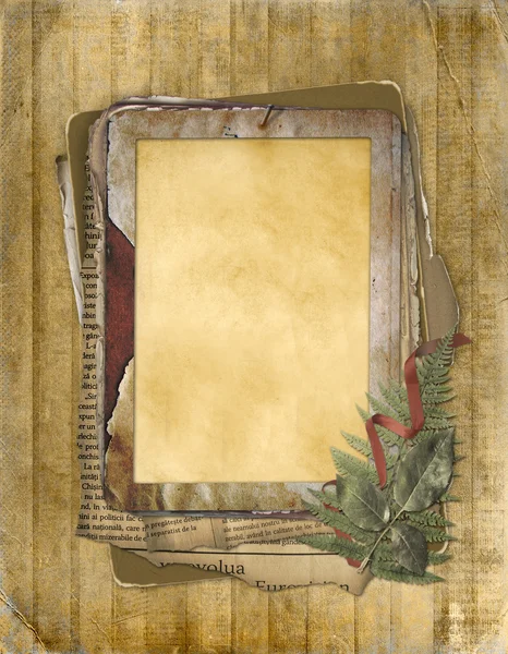 Old grunge frame on the abstract backgro — Stock Photo, Image