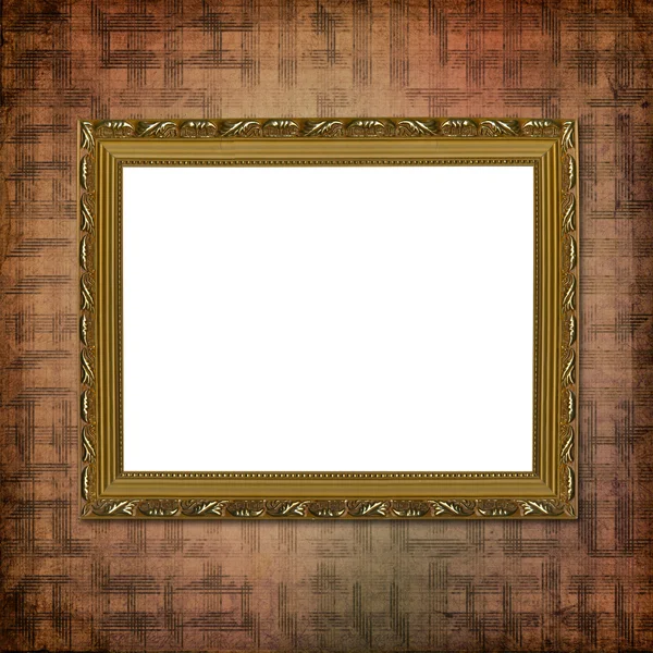 Picture gold frame with a decorative vi — Stock Photo, Image
